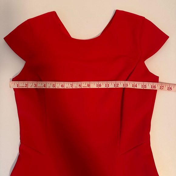 Little Red Dress with Cap Sleeves. Fully Lined. Beautiful, Classy and Sassy! - Picture 3 of 7